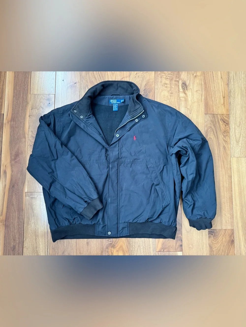 Polo Ralph Lauren Mens Fleece Lined Field Bomber Jacket Full Zip XXL Black